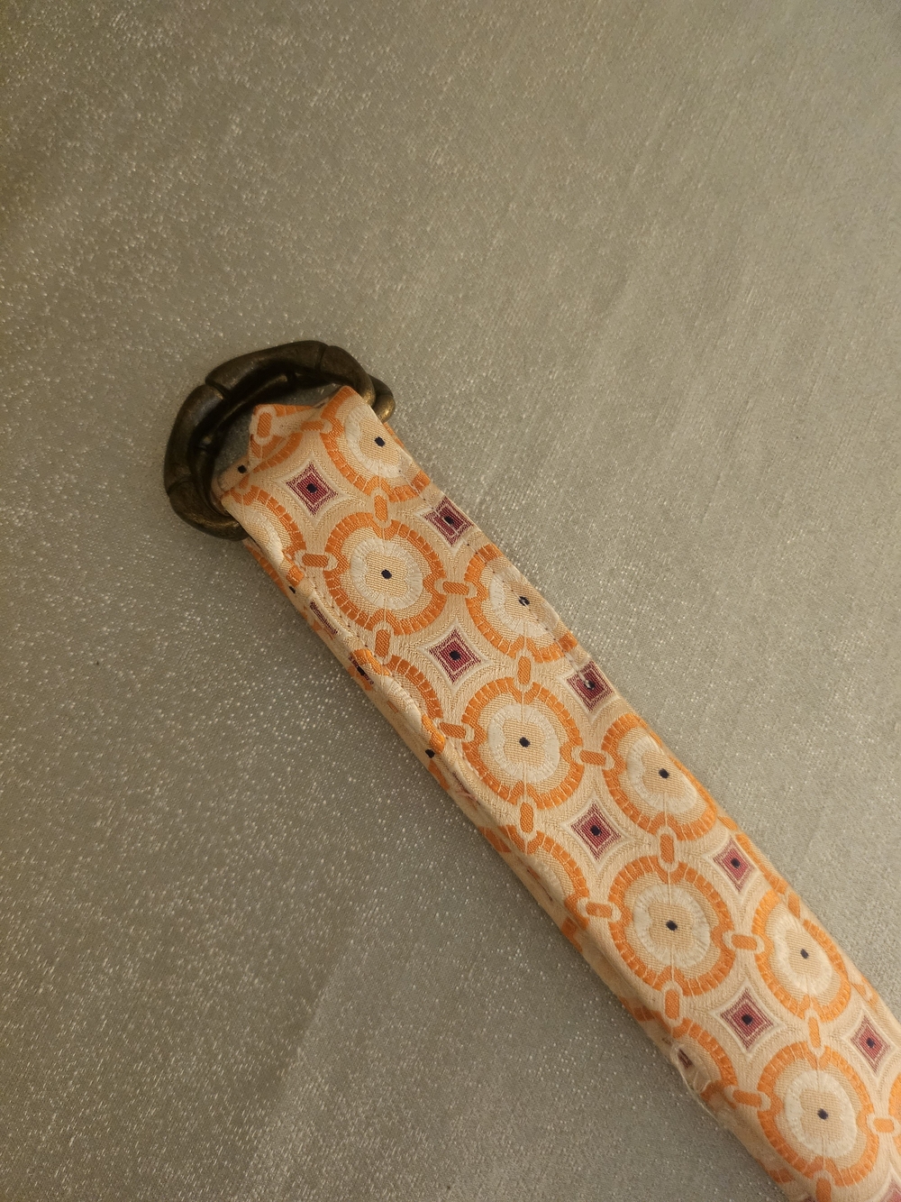 J. Crew Orange and Purple Geometric Fabric Belt - Picture 8 of 15
